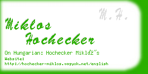 miklos hochecker business card